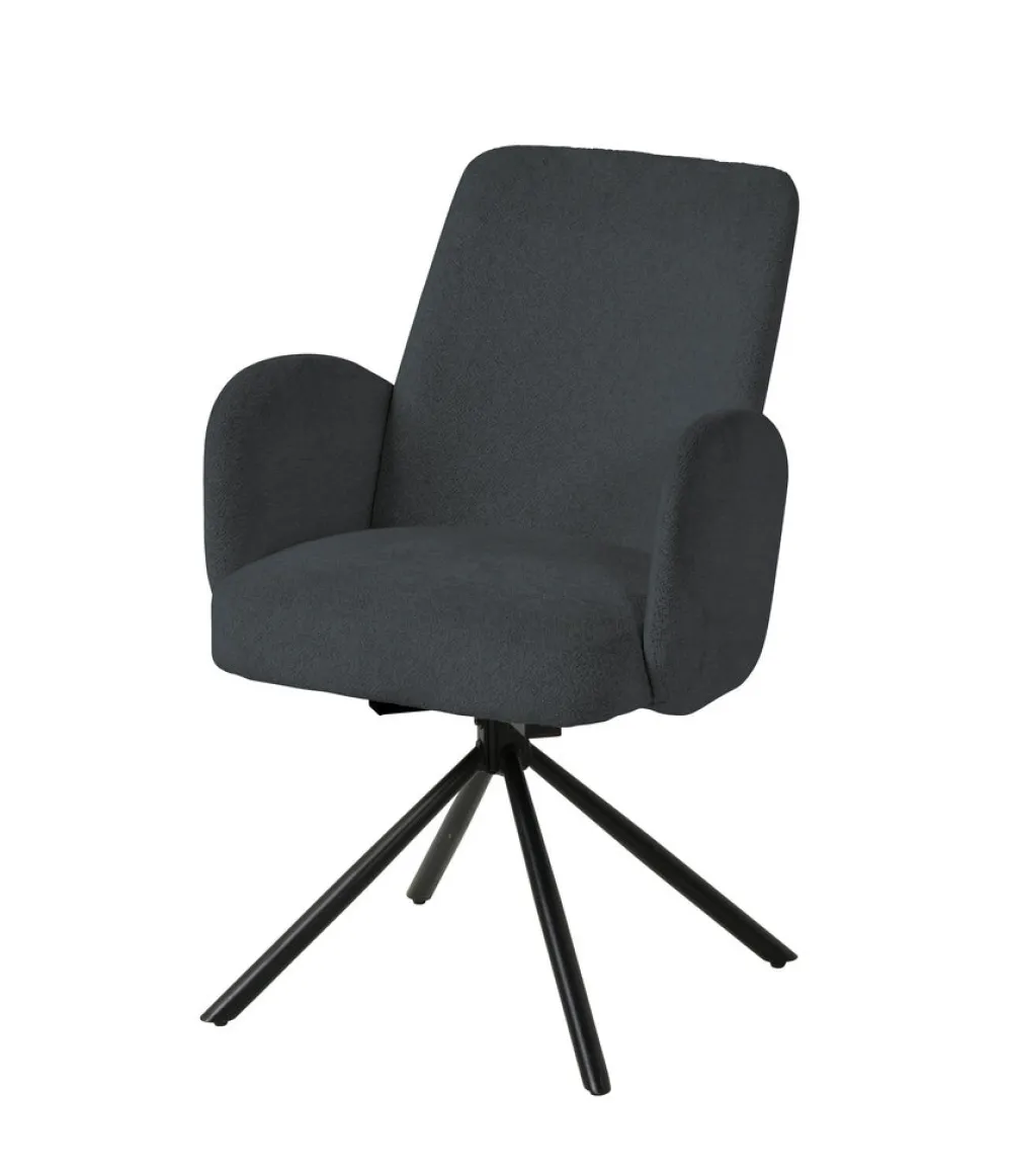 meubar__eetkamerstoel_tos_0-13.webp Meubar - Eetkamerstoel Tosca 2 - STTOSCA2-K028-R016 (min per2) - Boucle - Stof - Antraciet - 58x87x62cm | Belga Meubelen New