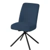 Meubar - Eetkamerstoel Tosca 1 - STTOSCA1-K028-R086 (min per2) - Boucle - Stof - Blauw - 48x86x62cm | Belga Meubelen Sale