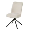 Meubar - Eetkamerstoel Tosca 1 - STTOSCA1-K028-R022 (min per2) - Boucle - Stof - Wit - 48x86x62cm | Belga Meubelen Outlet