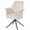 Meubar - Eetkamerstoel Trieste - STTRIESTE-K028-R022 (min per2) - Boucle - Stof - Wit - 64x92x62cm | Belga Meubelen Online