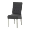 Meubar - Eetkamerstoel York - STYORK-K570-FIN95 (min per2) - Stof - Antraciet (donkere poten) - 44x98x58cm | Belga Meubelen Fashion