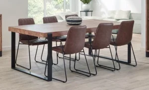 Meubar - Eettafel Alcatraz, Jaipur of Trentino - T17UM80-K028-K670 - Old teak - 164x70x100cm | Belga Meubelen Discount