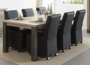 Meubar - Eettafel Jan of Tomba - T23TL38-K555-K495 - Oude eik - 225x76x100cm | Belga Meubelen Clearance