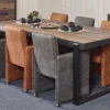 Meubar - Eettafel Kuta of Samir - T19UM80-K028-K640BL - Donker scheepshout - 184x70x100cm | Belga Meubelen Discount