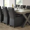 Meubar - Eettafel Mali of Papillon - T23X80-K555-K535 - Millenium Eik Donker Bruin - 225x78x100cm | Belga Meubelen New