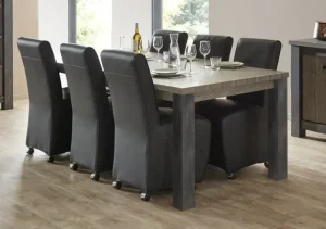 Meubar - Eettafel Mali of Papillon - T23TL38-K535-K535 - Millenium Eik Donker Bruin - 225x76x100cm | Belga Meubelen Best