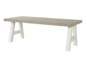 Meubar - Eettafel York - T17K80-K465-K550 - Lariks/Kristal eik licht bruin - 164x76x100cm | Belga Meubelen New
