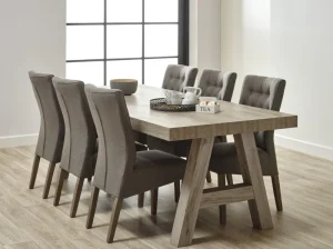 Meubar - Eettafel York - T29K80-K550-K550 - Kristal eik licht bruin - 290x76x100cm | Belga Meubelen Best