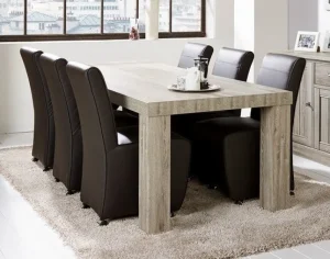 Meubar - Eettafel York - T17LL80-K550-K550 - Kristal eik licht bruin - 164x76x100cm | Belga Meubelen New