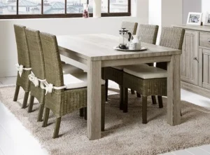 Meubar - Eettafel York - T19TL38-K550-K550 - Kristal eik licht bruin - 184x76x100cm | Belga Meubelen Best