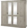 Meubar - Kleerkast Kent - K4S2 - K540 - Millenium oak light - 212x213x61cm | Belga Meubelen Discount
