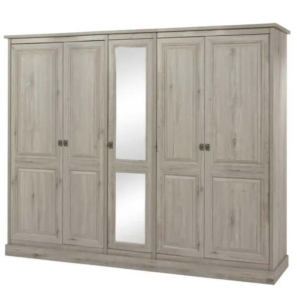 Meubar - Kleerkast Kent - K5S1 - K540 - Millenium oak light - 259x213x61cm | Belga Meubelen Hot