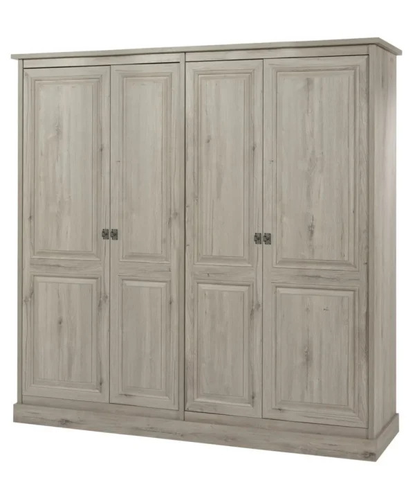 Meubar - Kleerkast Kent - K4 - K540 - Millenium oak light - 212x213x61cm | Belga Meubelen Best