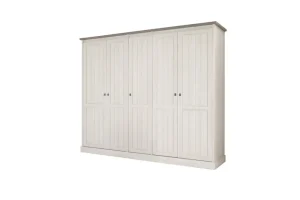 Meubar - Kleerkast York - K5 - K467 - Lariks/Kristal eik licht bruin - 259x213x61cm | Belga Meubelen Hot