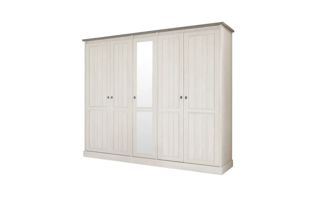 meubar__kleerkast_york____0-3.webp Meubar - Kleerkast York - K5S1 - K467 - Lariks/Kristal eik licht bruin - 259x213x61cm | Belga Meubelen Online