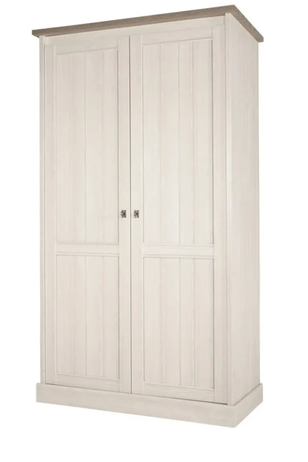 Meubar - Kleerkast York - K2 - K467 - Lariks/Kristal eik licht bruin - 122x213x61cm | Belga Meubelen Fashion