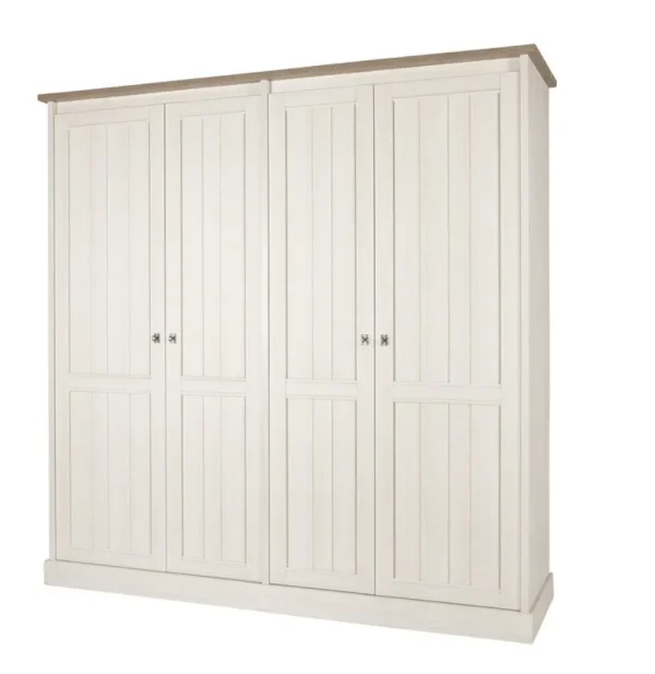 Meubar - Kleerkast York - K4 - K467 - Lariks/Kristal eik licht bruin - 212x213x61cm | Belga Meubelen Hot