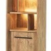 Meubar - Kolomkast Alcatraz - KB6R - K661 - Oranje Teakhout/Zwart - 629x188x50cm | Belga Meubelen Outlet