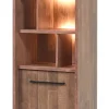 Meubar - Kolomkast Alcatraz - KB6R - K671 - Old teak/Matt black - 629x188x50cm | Belga Meubelen Online