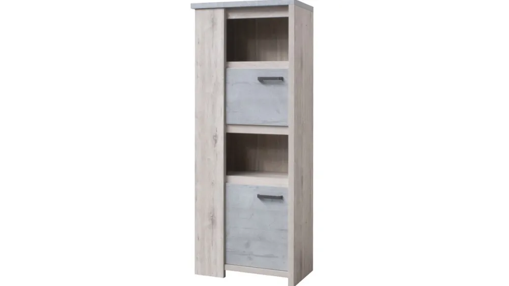 meubar__kolomkast__courtr_0.webp Meubar - Kolomkast Courtrai - KB6L - K540B - Millenium eik licht grijs - 730x182x40cm | Belga Meubelen Fashion