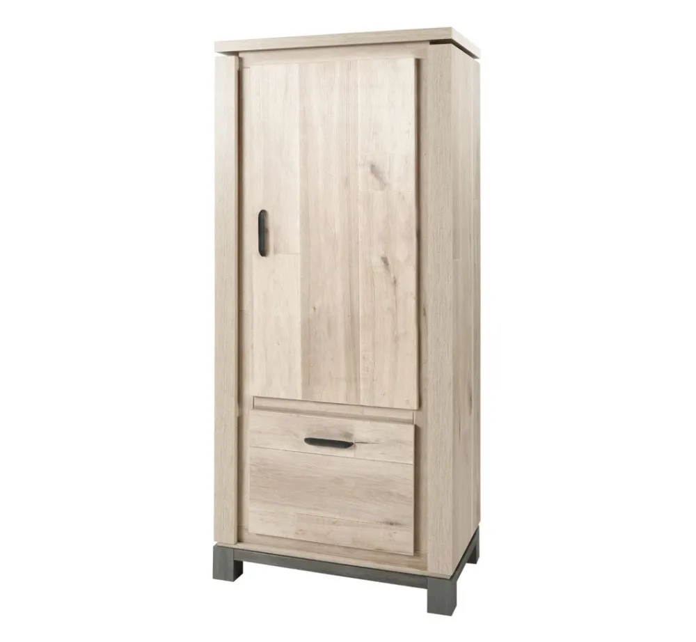 meubar__kolomkast__jan____0-1.webp Meubar - Kolomkast Jan - KB6R - K497 - Oude eik/imitatie staal - 810x190x50cm | Belga Meubelen Online