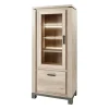 Meubar - Kolomkast Jan - KV6L - K497 - Oude eik/imitatie staal - 810x190x50cm | Belga Meubelen Online