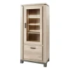 Meubar - Kolomkast Jan - KV6R - K497 - Oude eik/imitatie staal - 810x190x50cm | Belga Meubelen Best