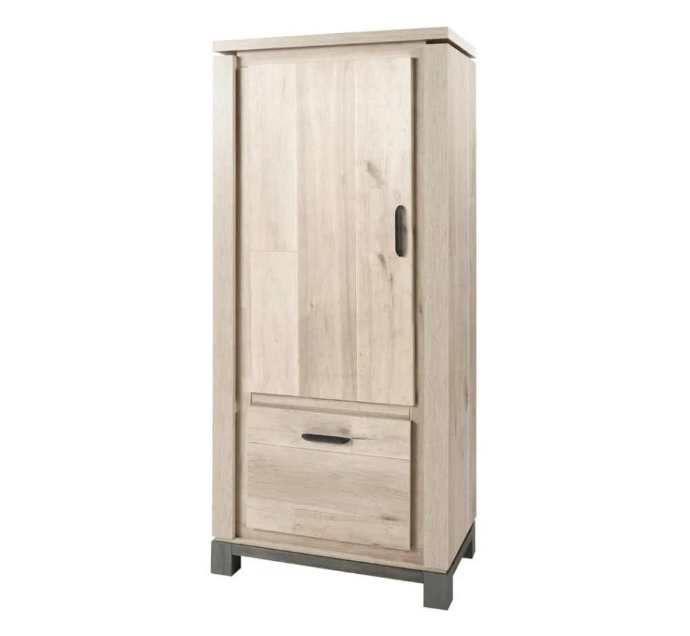 meubar__kolomkast__jan____0.webp Meubar - Kolomkast Jan - KB6L - K497 - Oude eik/imitatie staal - 810x190x50cm | Belga Meubelen Best