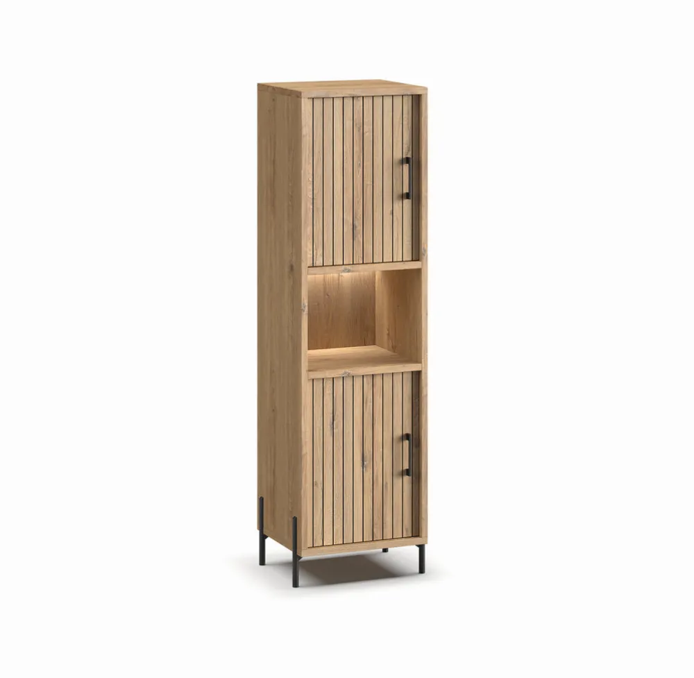 meubar__kolomkast_moderna_0.webp Meubar - Kolomkast Moderna - KB6L - K545 - Millenium Eik - 59x200x49cm | Belga Meubelen Fashion