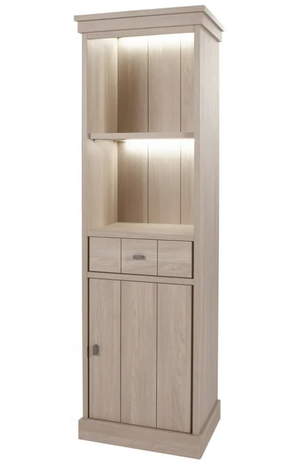 Meubar - Kolomkast Orange - KB6R - K595 - Natuurlijke Elm - 64x209x50cm | Belga Meubelen Outlet