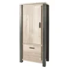 Meubar - Kolomkast Tomba - KB6L - K497 - Oude Eik/Imitatie staal - 810x187x50cm | Belga Meubelen Best