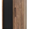 Meubar - Kolomkast Trentino - KB6R - K671 - Old Teak/Matt black - 875x167x50cm | Belga Meubelen Hot