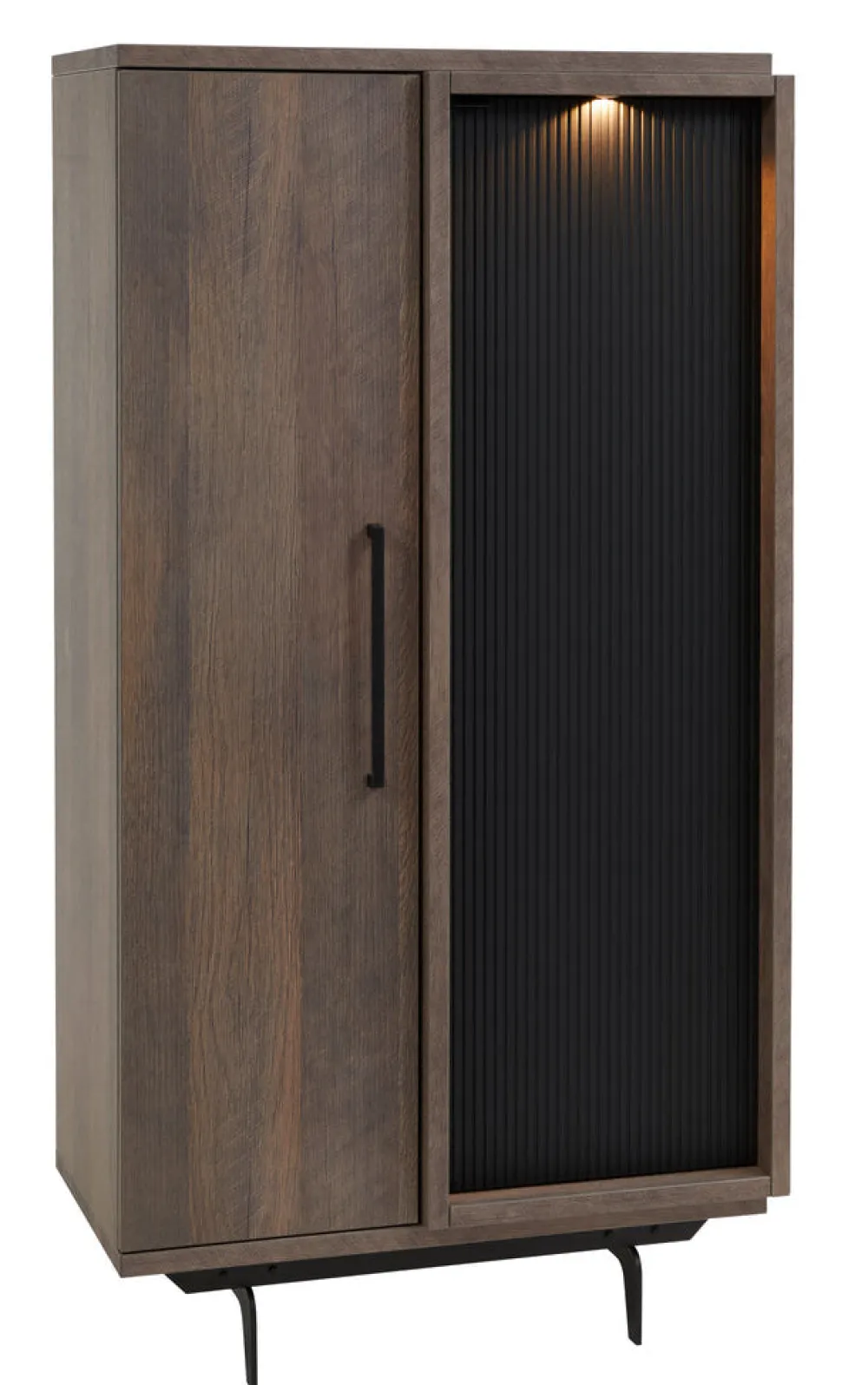 meubar__kolomkast_trentin_0-5.webp Meubar - Kolomkast Trentino - KB6L - K677 - Golden oak/Matt black - 875x167x50cm | Belga Meubelen Hot