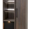 Meubar - Kolomkast Trentino - KV6R - K677 - Golden oak/Matt black - 875x167x50cm | Belga Meubelen Outlet