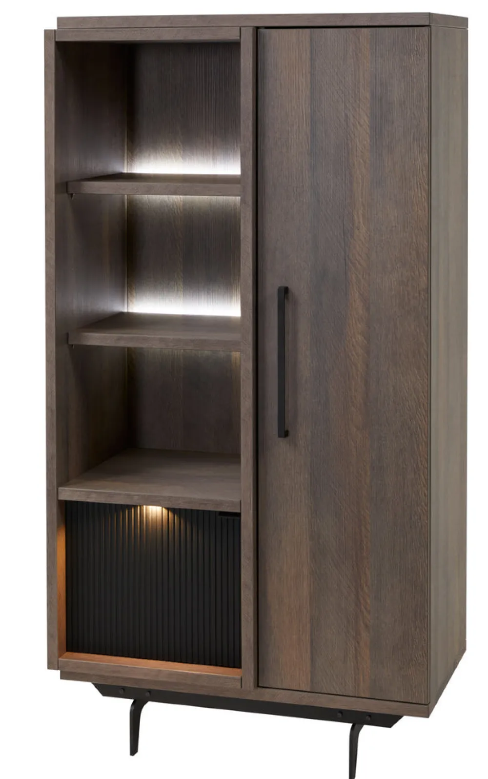 meubar__kolomkast_trentin_0-7.webp Meubar - Kolomkast Trentino - KV6R - K677 - Golden oak/Matt black - 875x167x50cm | Belga Meubelen Outlet
