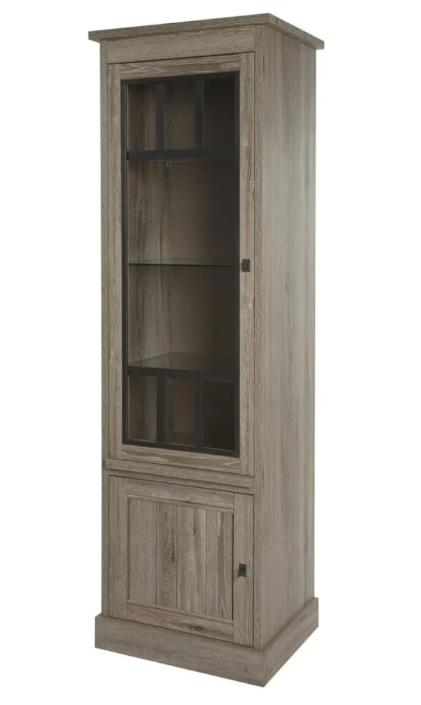 Meubar - Kolomkast York - KV1L - K550 - Crystal oak light - 670x212x50cm | Belga Meubelen Outlet