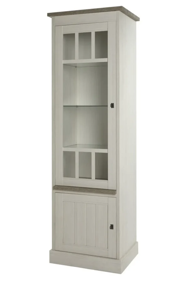Meubar - Kolomkast York - KV1L - K467 - Lariks/Kristal eik licht bruin - 670x212x50cm | Belga Meubelen Fashion