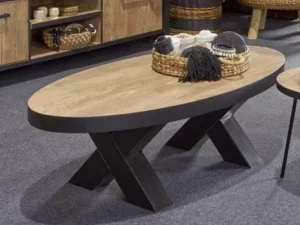 Meubar - Salontafel Alcatraz, Lovina of Olivia - TOV13KML50-K028-K660BL - Oranje Teakhout - 135x39x68cm | Belga Meubelen Hot