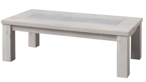 Meubar - Salontafel Courtrai - T13TBIS - K540B - Millenium eik licht grijs - 133x43x78cm | Belga Meubelen Clearance