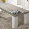 Meubar - Salontafel York - T14LL80-K465-K550 - Lariks/Kristal eik licht bruin - 138x40x100cm | Belga Meubelen New