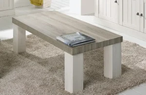 Meubar - Salontafel York - T14LL80-K465-K550 - Lariks/Kristal eik licht bruin - 138x40x100cm | Belga Meubelen New