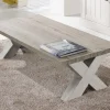 Meubar - Salontafel York - T13XL38-K465-K550 - Lariks/Kristal eik licht bruin - 135x43x68cm | Belga Meubelen Best