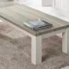 Meubar - Salontafel York - T13T-K465-K550 - Lariks/Kristal eik licht bruin - 135x43x68cm | Belga Meubelen Hot