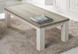 Meubar - Salontafel York - T13T-K465-K550 - Lariks/Kristal eik licht bruin - 135x43x68cm | Belga Meubelen Hot
