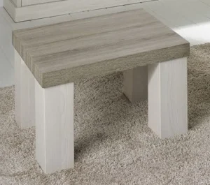 Meubar - Salontafel York - HT1LL80-K465-K550 - Lariks/Kristal eik licht bruin - 68x40x68cm | Belga Meubelen Discount