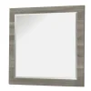 Meubar - Spiegel Mali - SP3 - K538 - Millenium Eik Donker Bruin/Imitatie staal - 60x60x2cm | Belga Meubelen Clearance