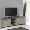 Meubar - TV- Meubel Stone - TV2 - K437 - Spint eik grijs/Marmer - 205x55x50cm | Belga Meubelen Hot