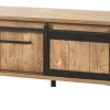 Meubar - TV-meubel Alcatraz - TV6 - K661 - Oranje Teakhout/Zwart - 122x61x50cm | Belga Meubelen Clearance