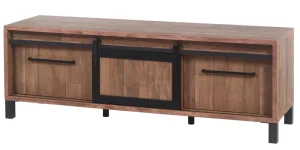 Meubar - TV-meubel Alcatraz - TV7 - K671 - Old teak/Matt black - 179x61x50cm | Belga Meubelen Outlet