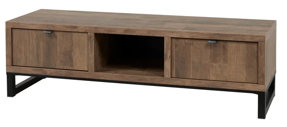meubar__tvmeubel__jaipur__0.webp Meubar - TV-meubel Jaipur - TV7 - K671 - Old teak/Matt black - 159x48x50cm | Belga Meubelen Fashion